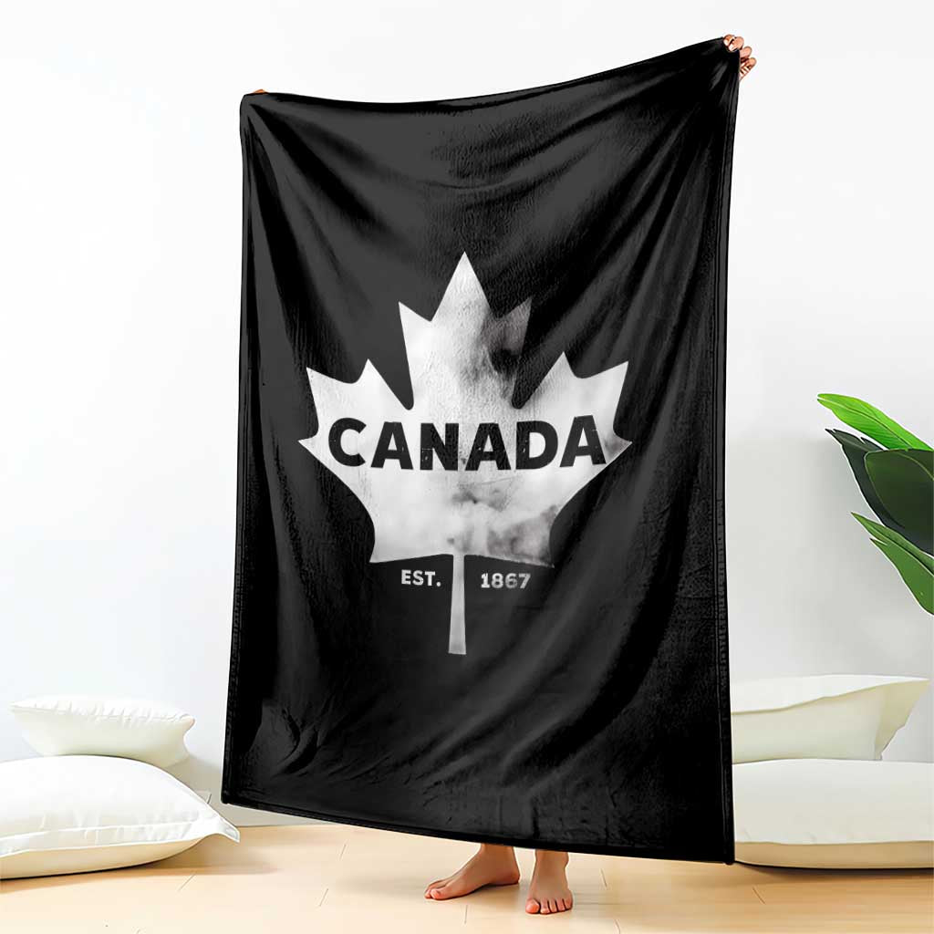 Canada Flag Throw Blanket Canadian Maple Leaf Vintage Retro Sport TS10 Print Your Wear