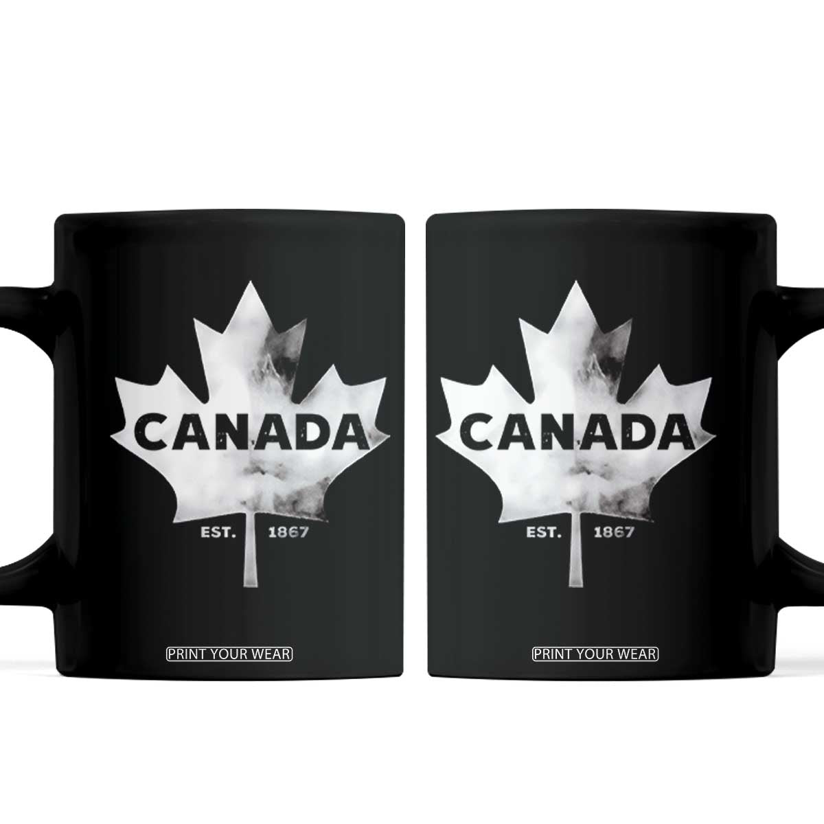 Canada Flag Coffee Mug Canadian Maple Leaf Vintage Retro Sport TS10 Black Print Your Wear