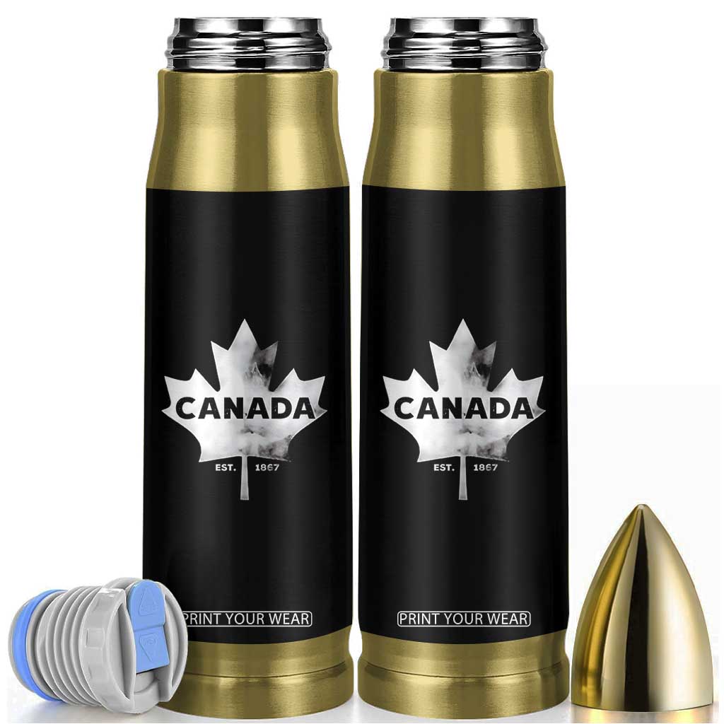 Canada Flag Bullet Tumbler Canadian Maple Leaf Vintage Retro Sport TS10 Black Print Your Wear