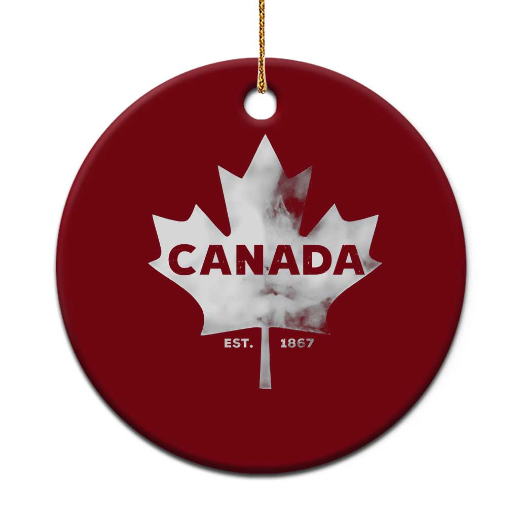 Canada Flag Ceramic Ornament Canadian Maple Leaf Vintage Retro Sport TS10 1pc Red Print Your Wear