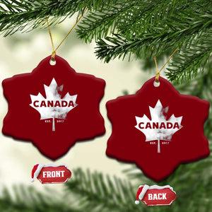Canada Flag Ceramic Ornament Canadian Maple Leaf Vintage Retro Sport TS10 Print Your Wear