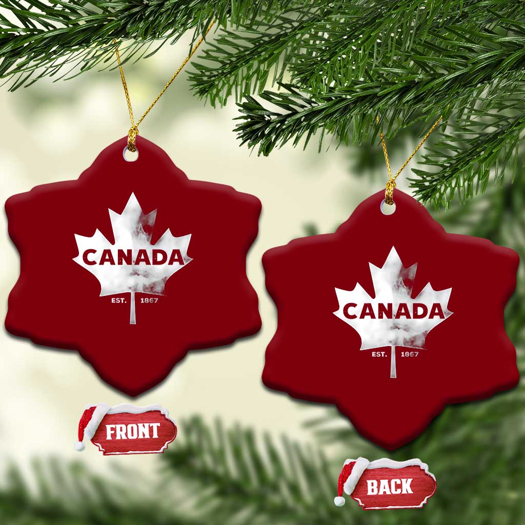 Canada Flag Ceramic Ornament Canadian Maple Leaf Vintage Retro Sport TS10 Print Your Wear