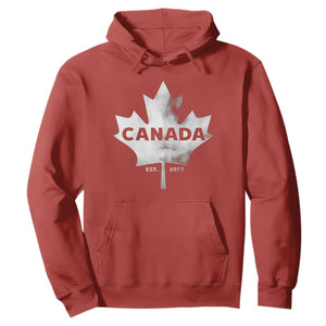 Canada Flag Hoodie Canadian Maple Leaf Vintage Retro Sport TS10 Red Print Your Wear