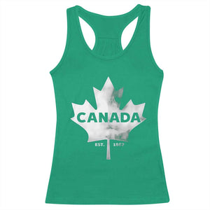 Canada Flag Racerback Tank Top Canadian Maple Leaf Vintage Retro Sport TS10 Irish Green Print Your Wear