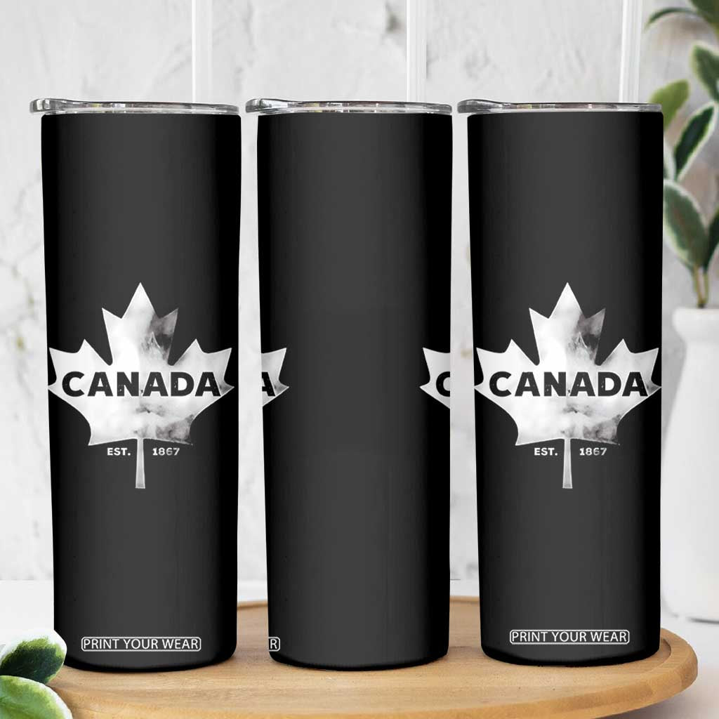 Canada Flag Skinny Tumbler Canadian Maple Leaf Vintage Retro Sport TS10 Print Your Wear