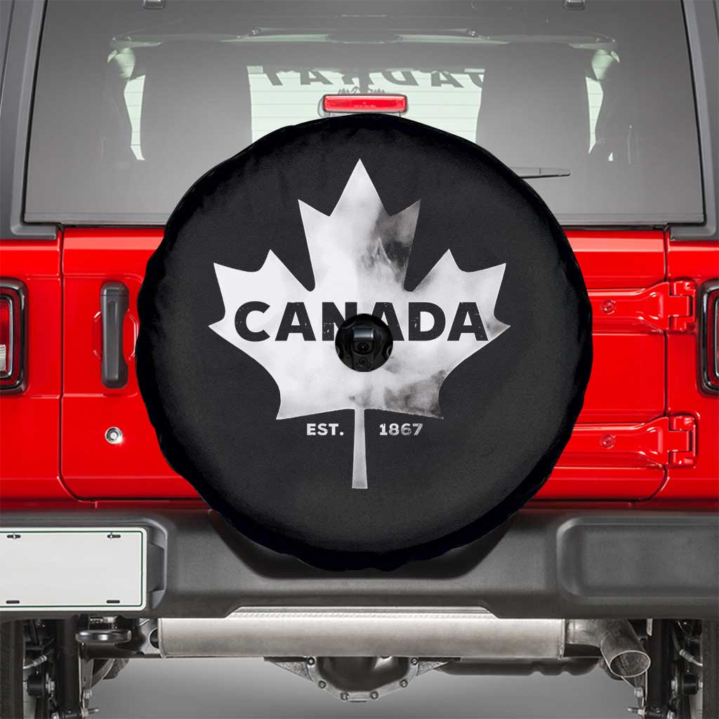 Canada Flag Spare Tire Cover Canadian Maple Leaf Vintage Retro Sport TS10 Black Print Your Wear