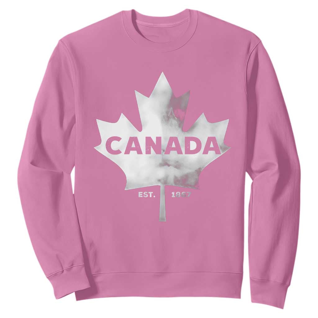 Canada Flag Sweatshirt Canadian Maple Leaf Vintage Retro Sport TS10 Azalea Print Your Wear