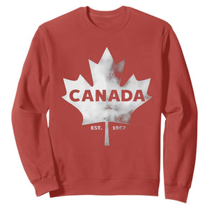 Canada Flag Sweatshirt Canadian Maple Leaf Vintage Retro Sport TS10 Red Print Your Wear