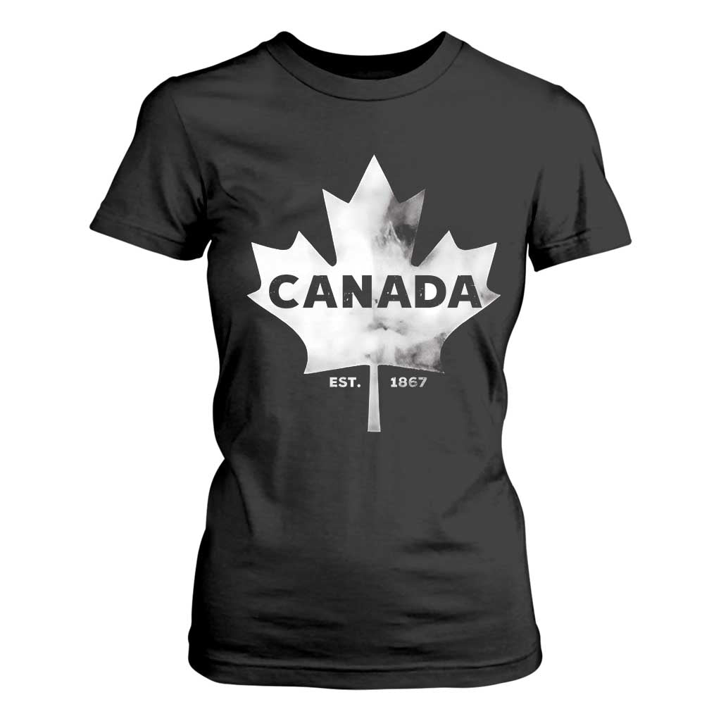 Canada Flag T Shirt For Women Canadian Maple Leaf Vintage Retro Sport TS10 Black Print Your Wear