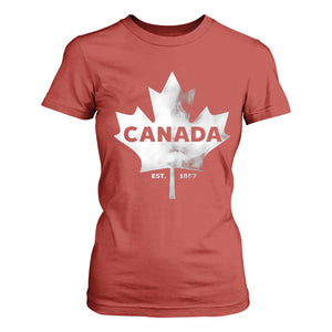 Canada Flag T Shirt For Women Canadian Maple Leaf Vintage Retro Sport TS10 Red Print Your Wear