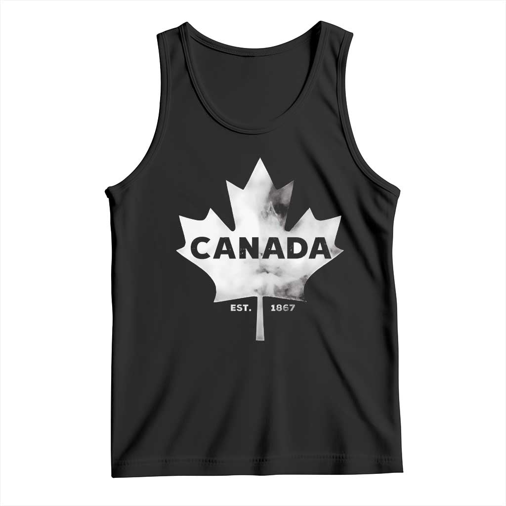Canada Flag Tank Top Canadian Maple Leaf Vintage Retro Sport TS10 Black Print Your Wear