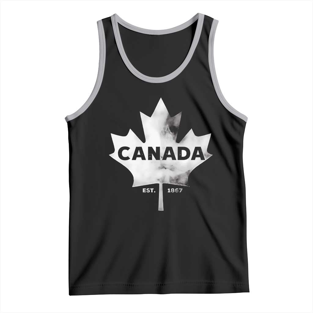 Canada Flag Tank Top Canadian Maple Leaf Vintage Retro Sport TS10 Black Athletic Heather Print Your Wear