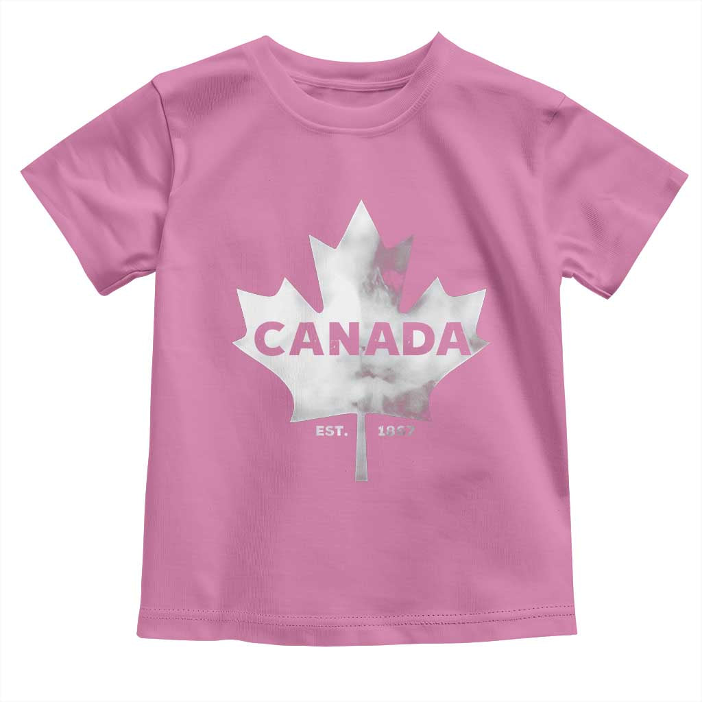 Canada Flag Toddler T Shirt Canadian Maple Leaf Vintage Retro Sport TS10 Azalea Print Your Wear