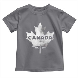 Canada Flag Toddler T Shirt Canadian Maple Leaf Vintage Retro Sport TS10 Charcoal Print Your Wear