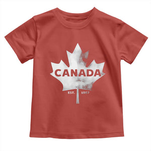 Canada Flag Toddler T Shirt Canadian Maple Leaf Vintage Retro Sport TS10 Red Print Your Wear