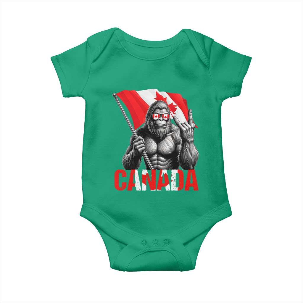 Bigfoot Canada Flag Baby Onesie Canadian Maple Leaf Patriotic Sasquatch TS10 Irish Green Print Your Wear