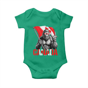 Bigfoot Canada Flag Baby Onesie Canadian Maple Leaf Patriotic Sasquatch TS10 Irish Green Print Your Wear