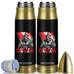 Bigfoot Canada Flag Bullet Tumbler Canadian Maple Leaf Patriotic Sasquatch TS10 Black Print Your Wear