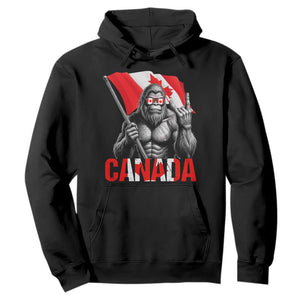 Bigfoot Canada Flag Hoodie Canadian Maple Leaf Patriotic Sasquatch TS10 Black Print Your Wear
