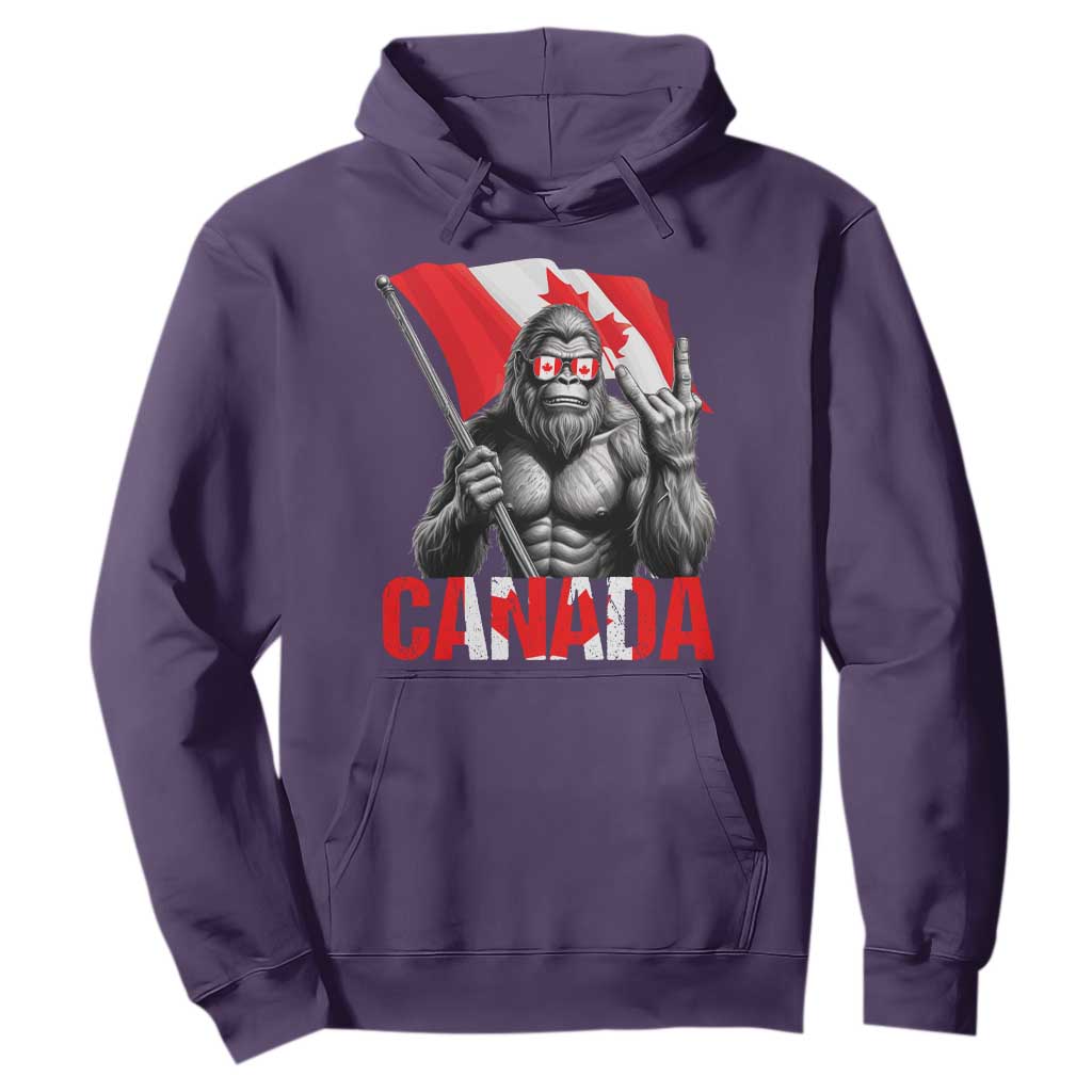 Bigfoot Canada Flag Hoodie Canadian Maple Leaf Patriotic Sasquatch TS10 Purple Print Your Wear