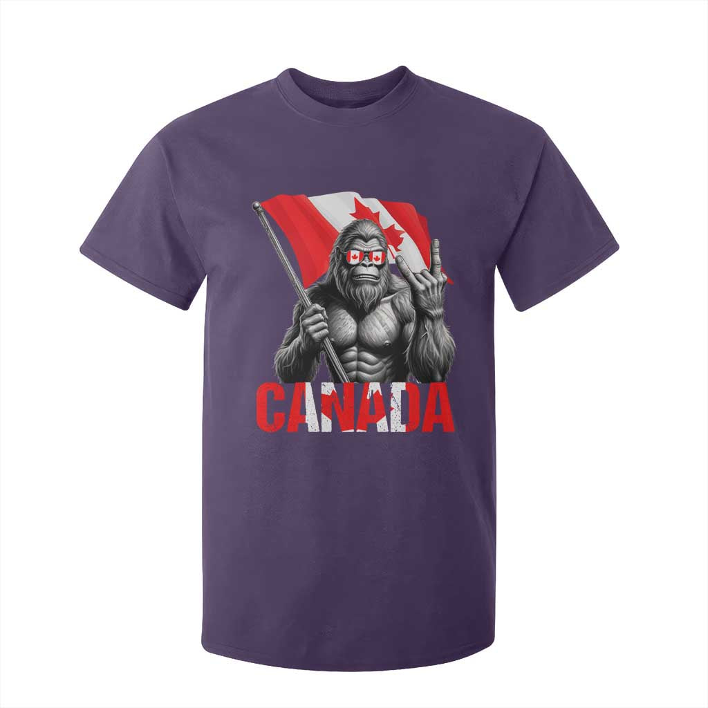 Bigfoot Canada Flag T Shirt For Kid Canadian Maple Leaf Patriotic Sasquatch TS10 Purple Print Your Wear