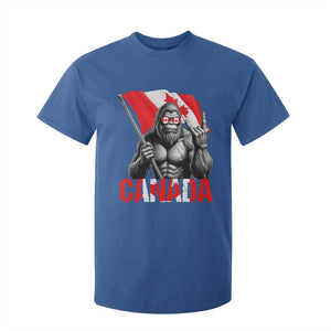 Bigfoot Canada Flag T Shirt For Kid Canadian Maple Leaf Patriotic Sasquatch TS10 Royal Blue Print Your Wear