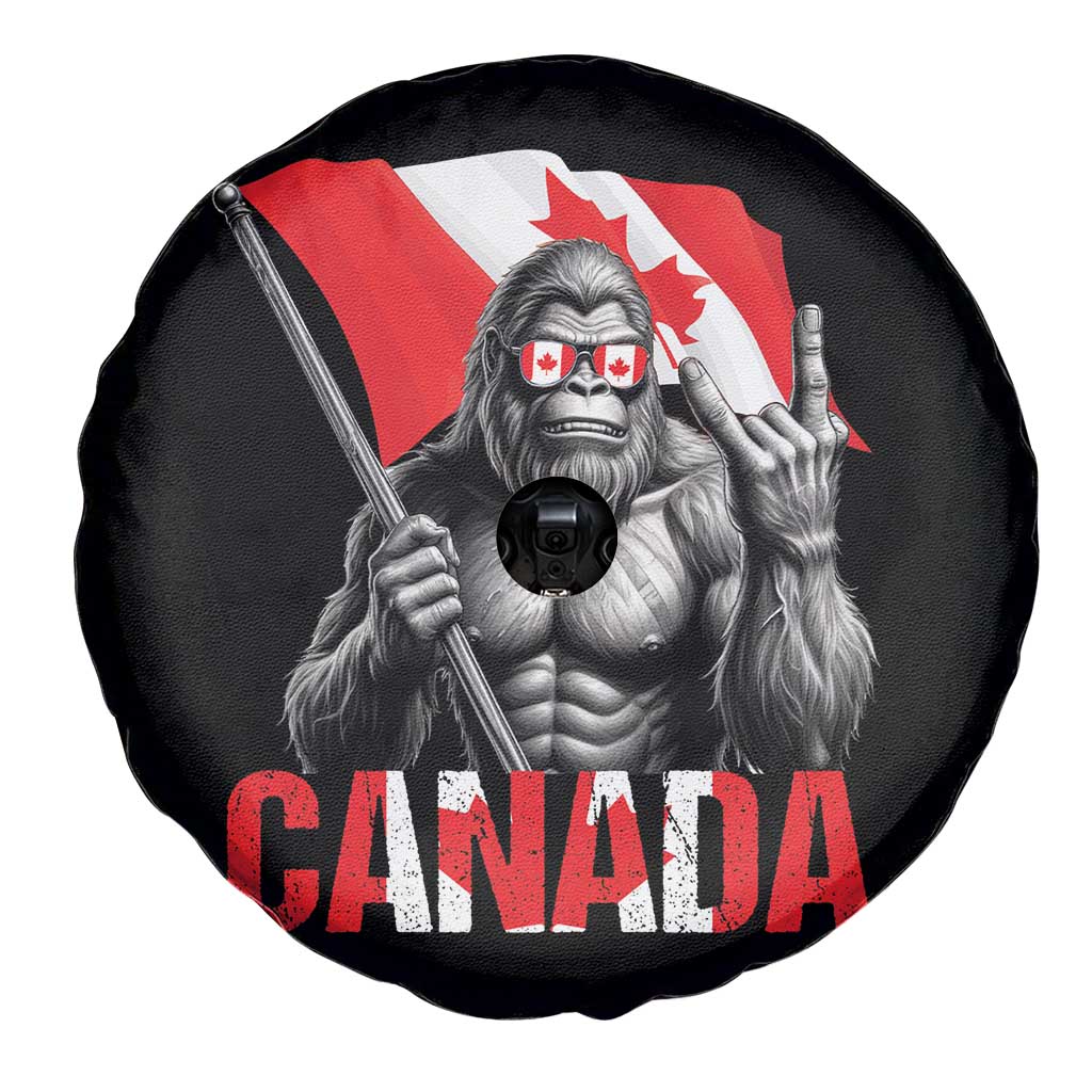 Bigfoot Canada Flag Spare Tire Cover Canadian Maple Leaf Patriotic Sasquatch TS10 Print Your Wear