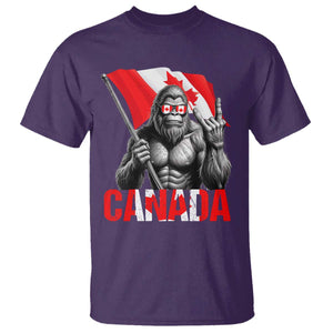 Bigfoot Canada Flag T Shirt Canadian Maple Leaf Patriotic Sasquatch TS10 Purple Print Your Wear