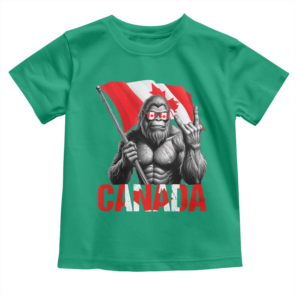 Bigfoot Canada Flag Toddler T Shirt Canadian Maple Leaf Patriotic Sasquatch TS10 Irish Green Print Your Wear
