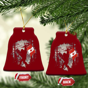 Bigfoot Canada Flag Ceramic Ornament Retro Sasquatch Forest Rock On TS10 Print Your Wear