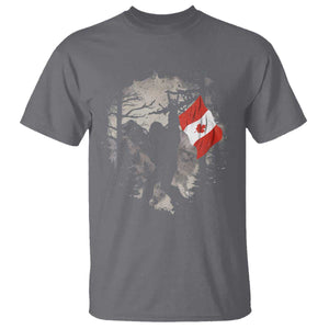 Bigfoot Canada Flag T Shirt Retro Sasquatch Forest Rock On TS10 Charcoal Print Your Wear