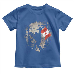 Bigfoot Canada Flag Toddler T Shirt Retro Sasquatch Forest Rock On TS10 Royal Blue Print Your Wear