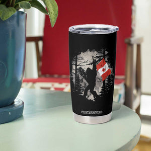 Bigfoot Canada Flag Tumbler Cup Retro Sasquatch Forest Rock On TS10 Print Your Wear