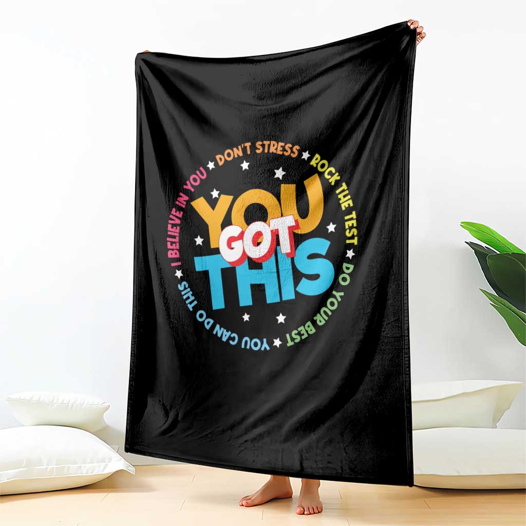 Test Day Teacher Throw Blanket Rock The Test Dont Stress Just Do Your Best TS10 Print Your Wear