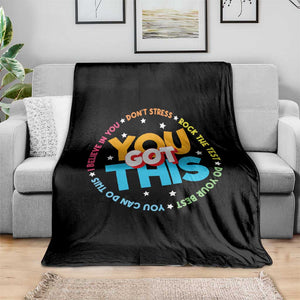 Test Day Teacher Throw Blanket Rock The Test Dont Stress Just Do Your Best TS10 Print Your Wear