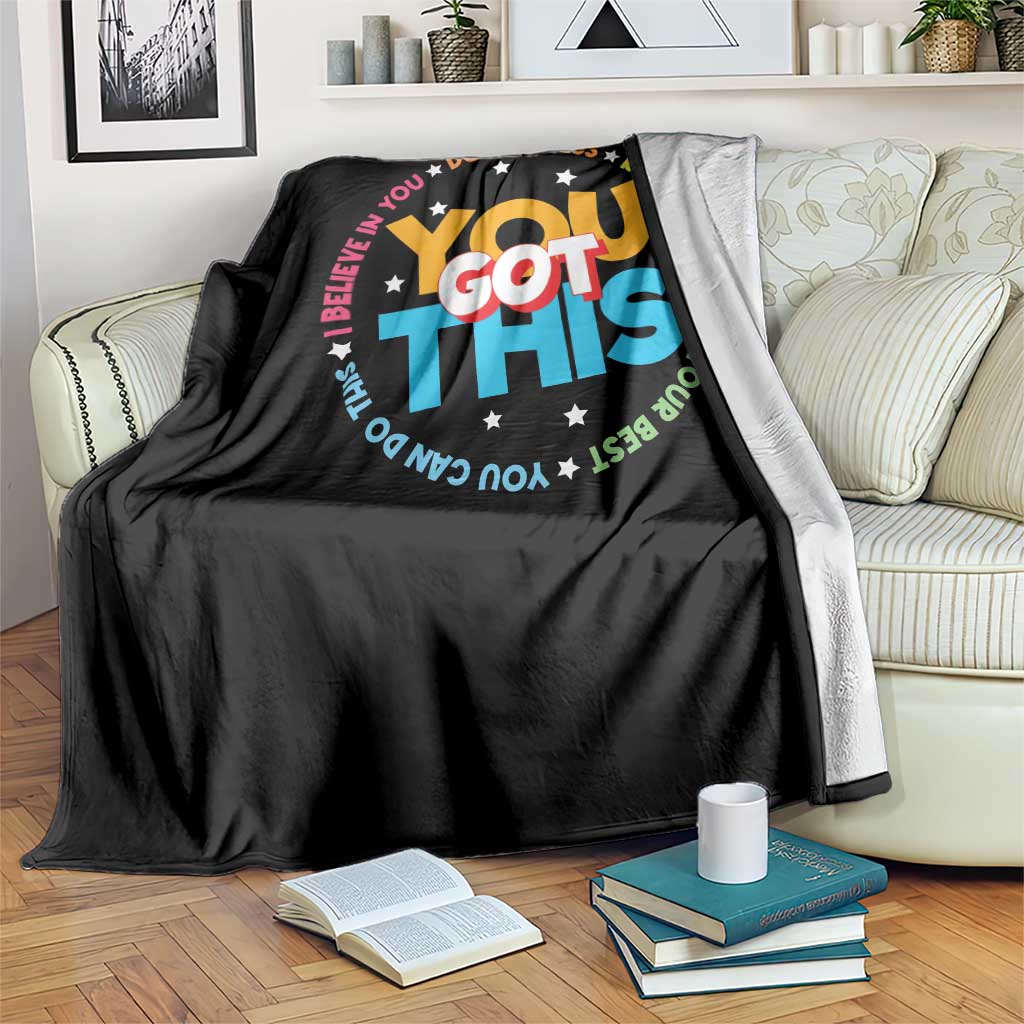 Test Day Teacher Throw Blanket Rock The Test Dont Stress Just Do Your Best TS10 Print Your Wear