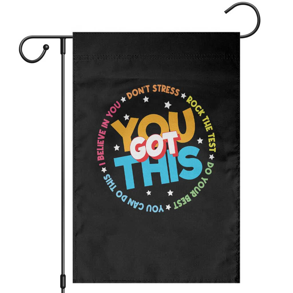 Test Day Teacher Garden Flag Rock The Test Dont Stress Just Do Your Best TS10 Black Print Your Wear