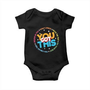 Test Day Teacher Baby Onesie Rock The Test Dont Stress Just Do Your Best TS10 Black Print Your Wear