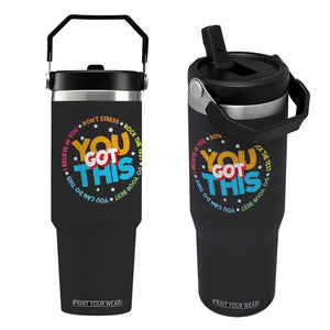 Test Day Teacher Flip Straw Tumbler Rock The Test Dont Stress Just Do Your Best TS10 One Size: 30 oz Black Print Your Wear