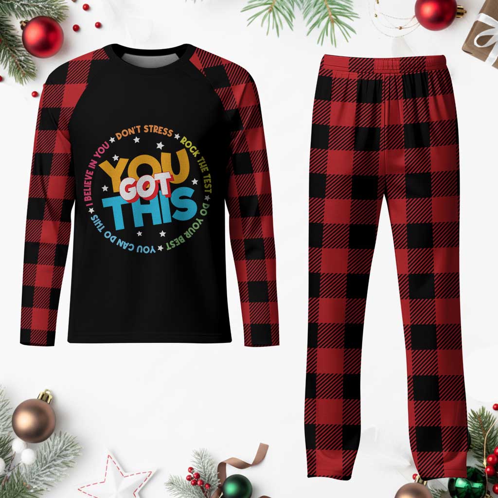 Test Day Teacher Plaid Pajama Set Rock The Test Dont Stress Just Do Your Best TS10 Buffalo Plaid Print Your Wear