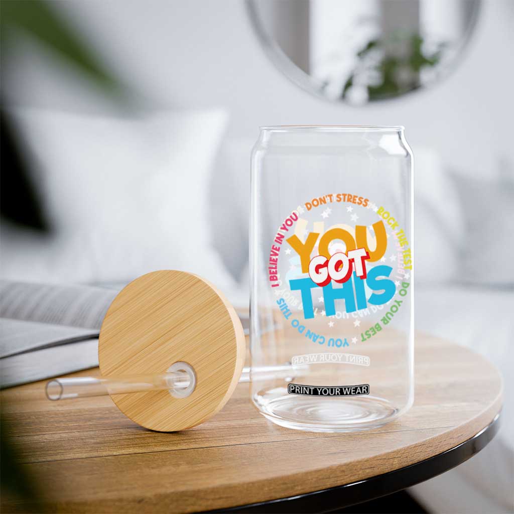 Test Day Teacher Glass Can Rock The Test Dont Stress Just Do Your Best TS10 Print Your Wear
