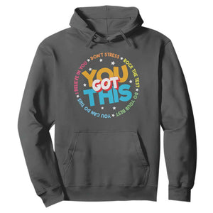 Test Day Teacher Hoodie Rock The Test Dont Stress Just Do Your Best TS10 Dark Heather Print Your Wear
