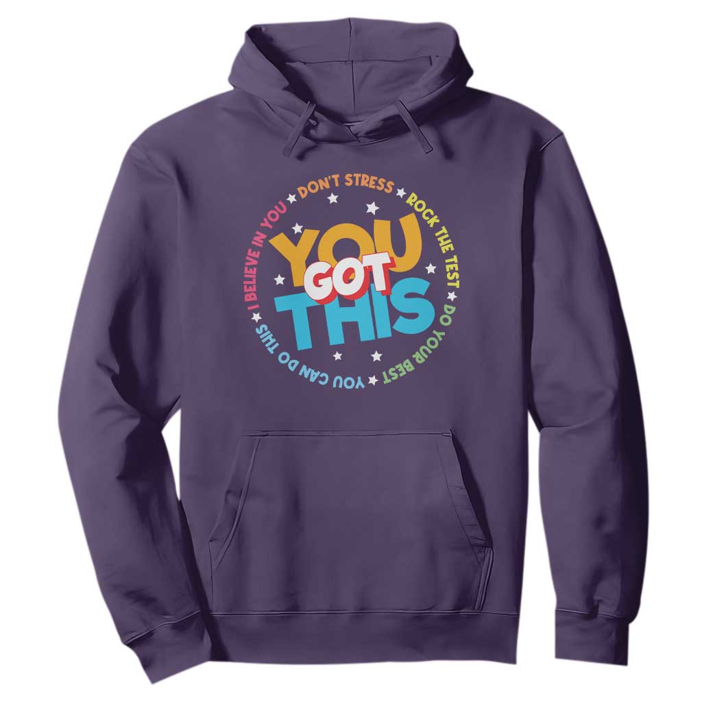 Test Day Teacher Hoodie Rock The Test Dont Stress Just Do Your Best TS10 Purple Print Your Wear