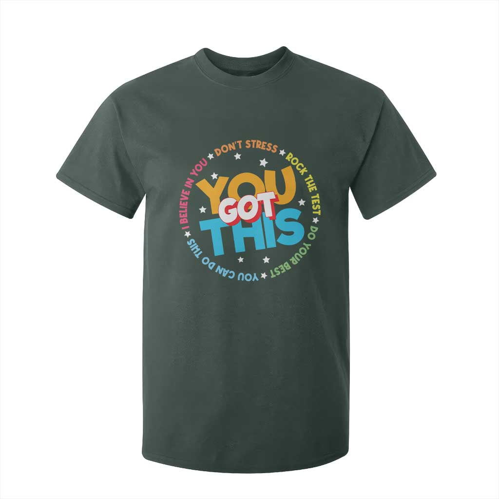 Test Day Teacher T Shirt For Kid Rock The Test Dont Stress Just Do Your Best TS10 Dark Forest Green Print Your Wear