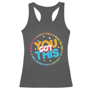 Test Day Teacher Racerback Tank Top Rock The Test Dont Stress Just Do Your Best TS10 Dark Heather Print Your Wear