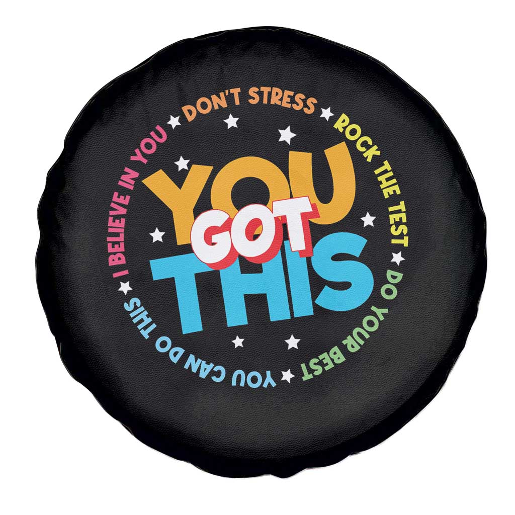 Test Day Teacher Spare Tire Cover Rock The Test Dont Stress Just Do Your Best TS10 Print Your Wear