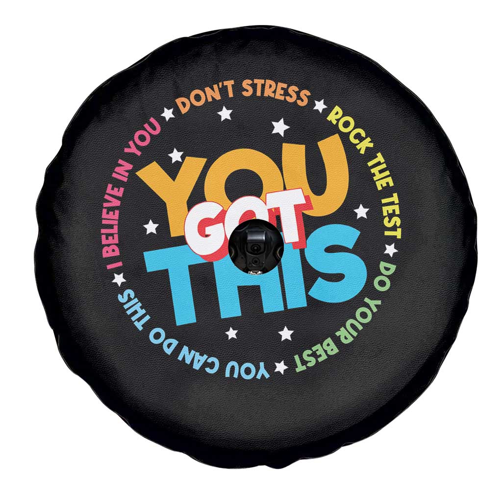 Test Day Teacher Spare Tire Cover Rock The Test Dont Stress Just Do Your Best TS10 Print Your Wear