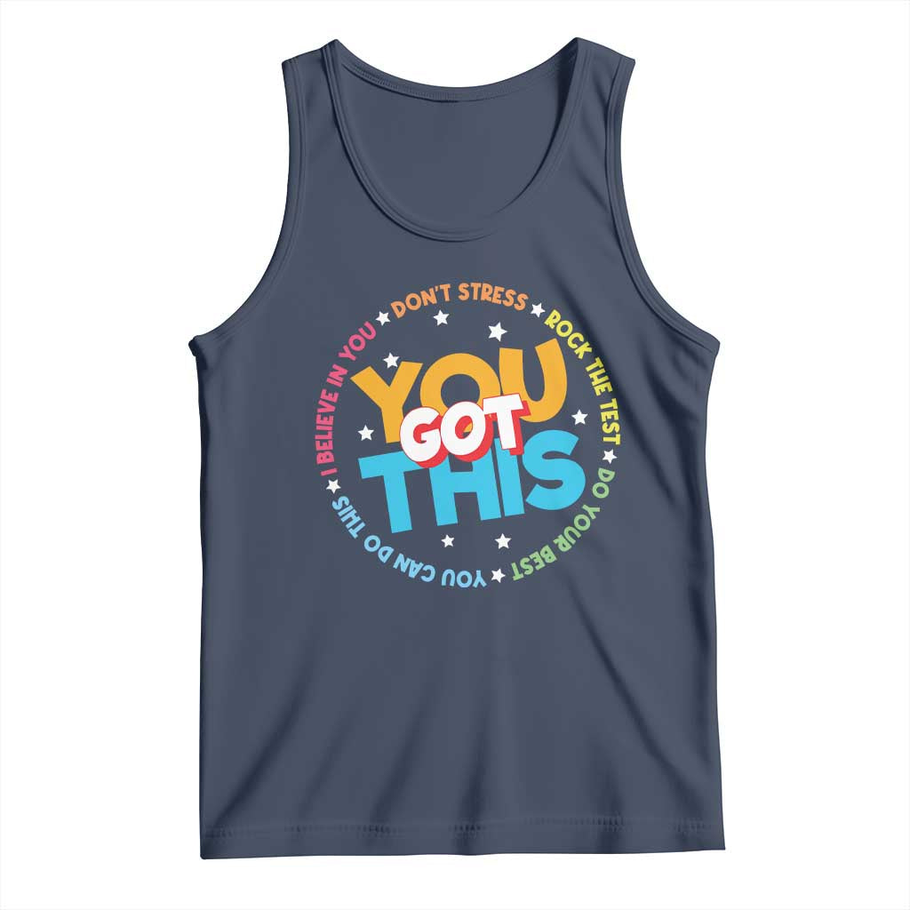 Test Day Teacher Tank Top Rock The Test Dont Stress Just Do Your Best TS10 Navy Print Your Wear