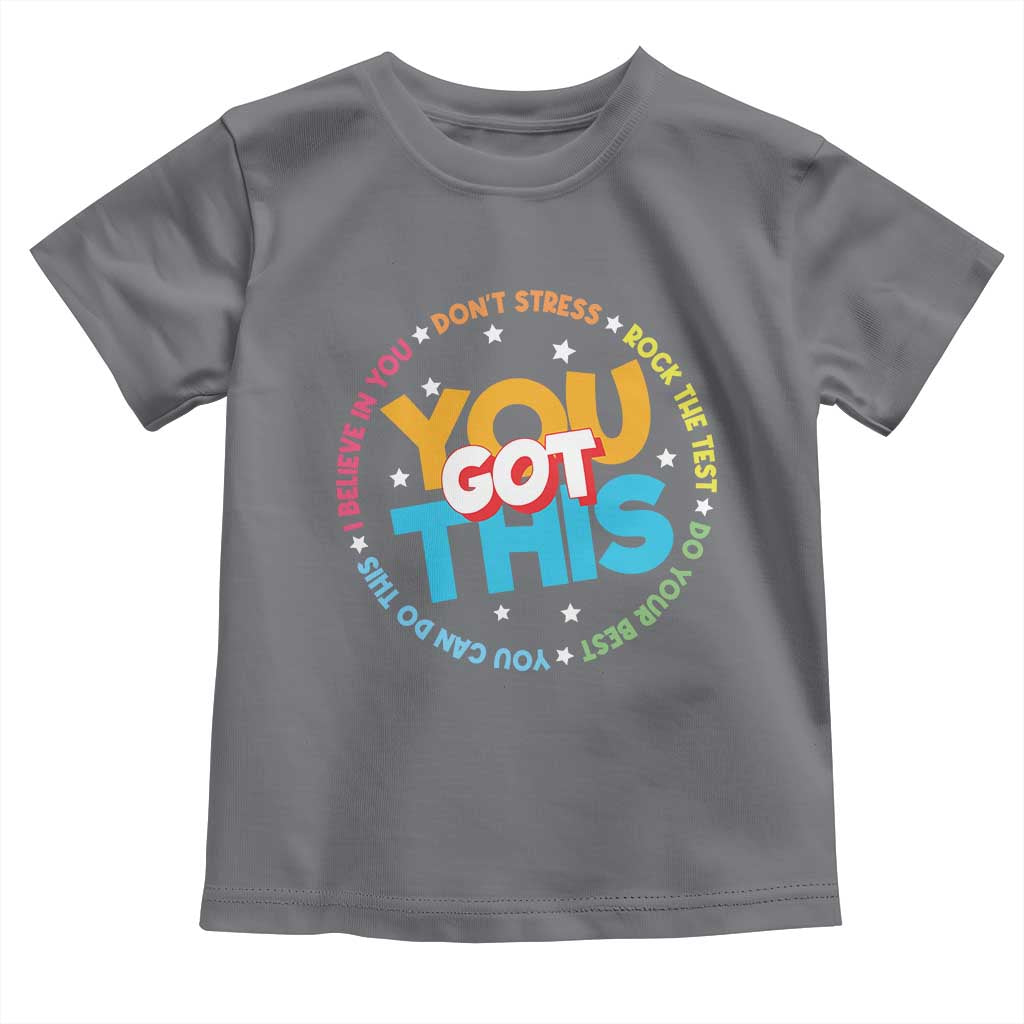Test Day Teacher Toddler T Shirt Rock The Test Dont Stress Just Do Your Best TS10 Charcoal Print Your Wear