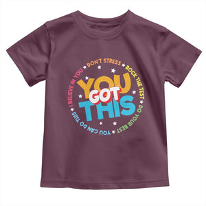 Test Day Teacher Toddler T Shirt Rock The Test Dont Stress Just Do Your Best TS10 Maroon Print Your Wear